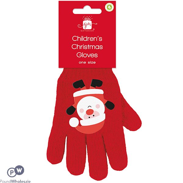 Giftmaker Children's Santa Christmas Gloves