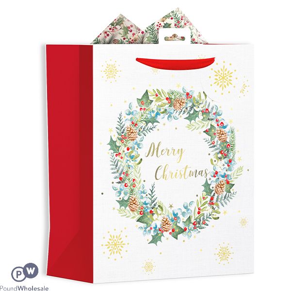 Giftmaker Christmas Foliage Gift Bag Large