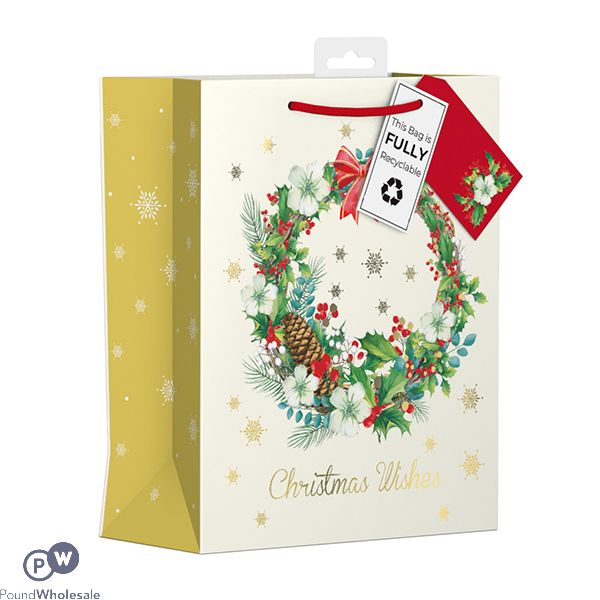 Giftmaker Christmas Foliage Gift Bag Medium