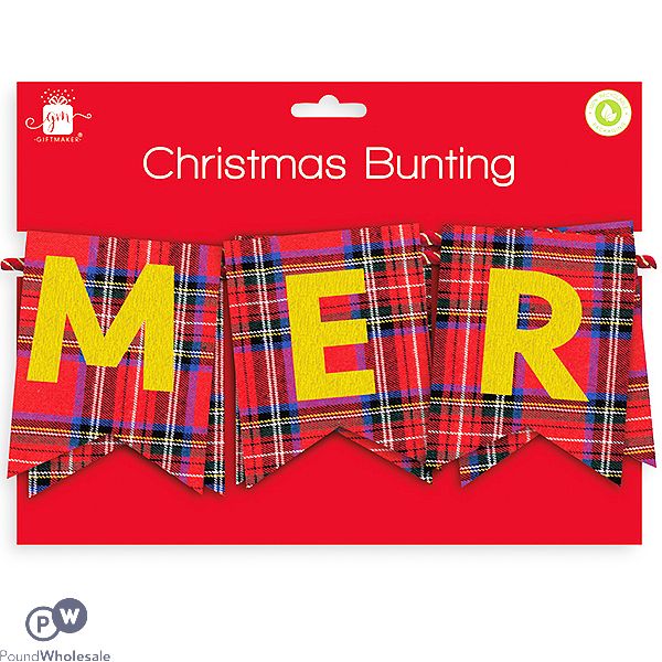 Giftmaker Fabric Merry Christmas Bunting