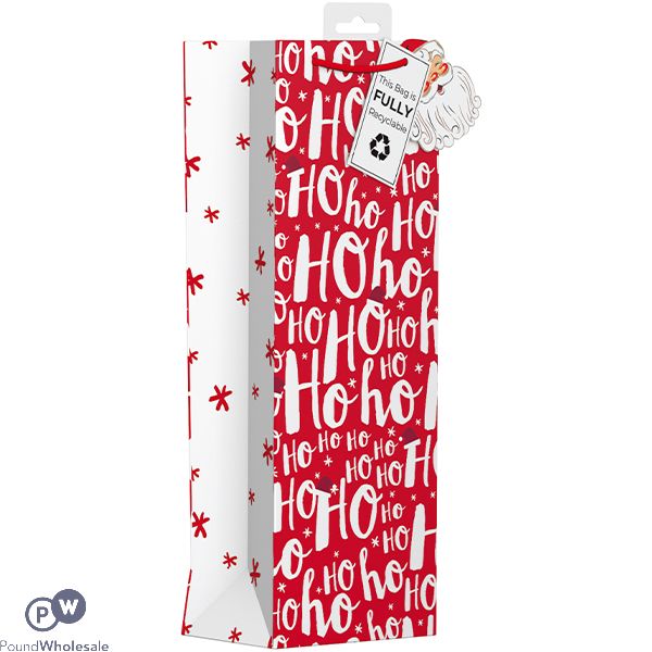 Giftmaker Christmas Ho Ho Ho Gift Bag Bottle