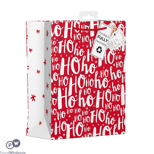 Giftmaker Christmas Ho Ho Ho Gift Bag Medium