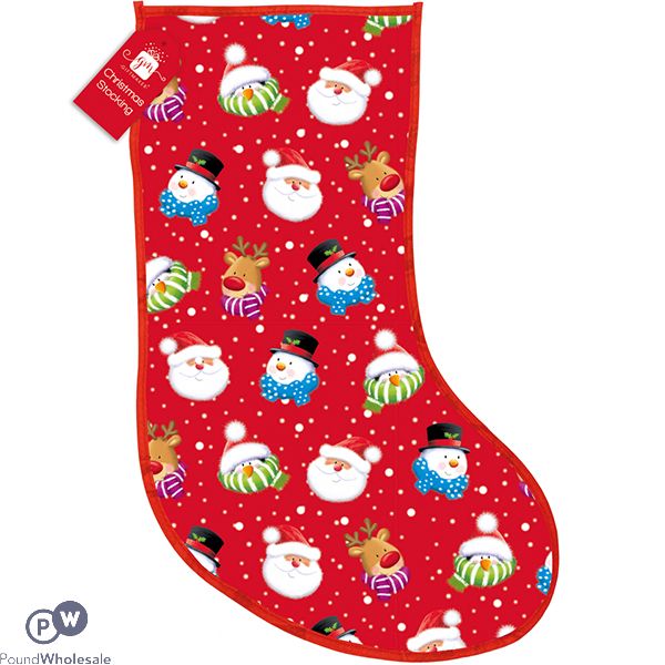 Giftmaker Pp Woven Christmas Character Large Stocking