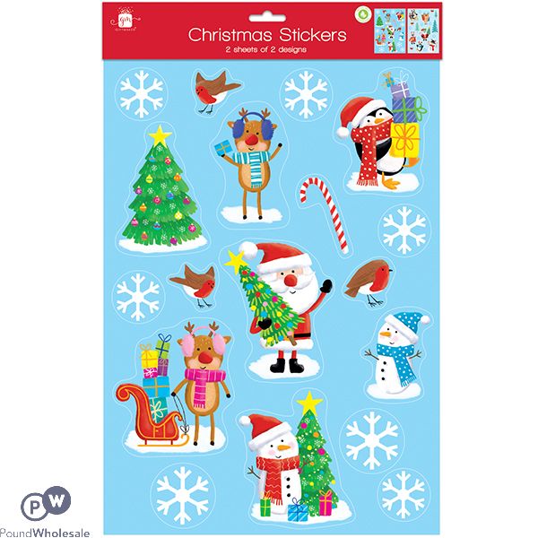 Giftmaker Self-adhesive Christmas Stickers 2 Pack