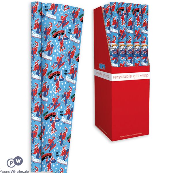 Giftmaker Spider-man Christmas Gift Wrap 2m X 69cm Cdu