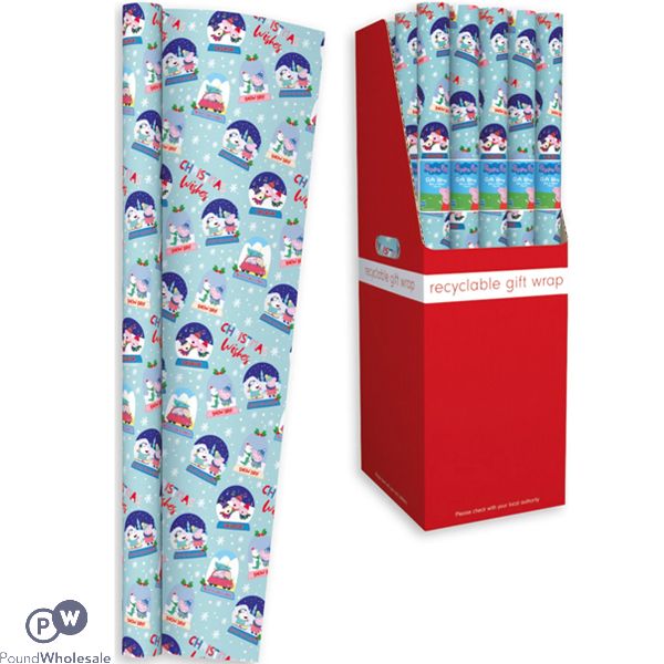 Giftmaker Christmas Peppa Pig Recyclable Gift Wrap 2m X 69cm Cdu