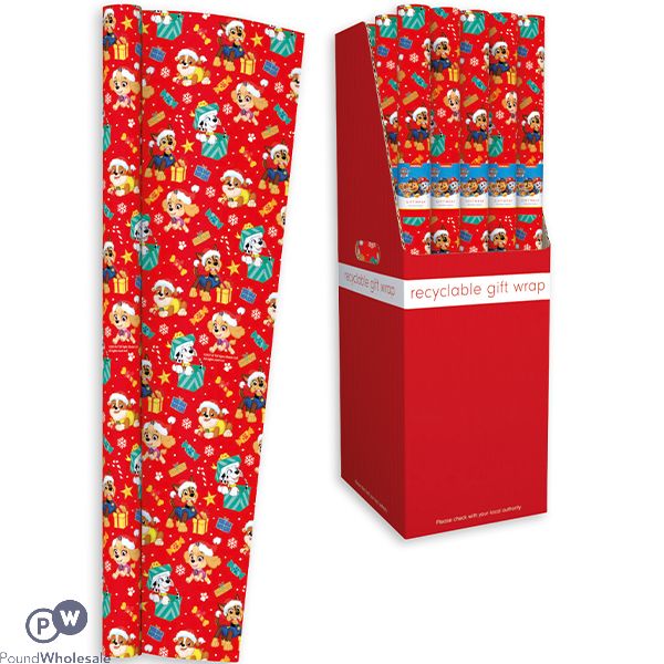Giftmaker Christmas Paw Patrol Recyclable Gift Wrap 2m X 69cm Cdu