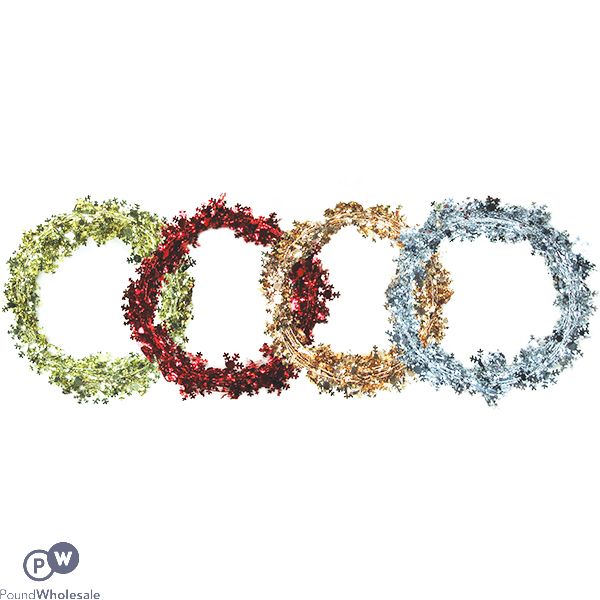 Christmas Snowflake Foil Garland Assorted Colours