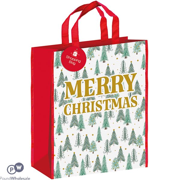 Giftmaker Christmas Portrait Festive Tree Shopping Bag 59cm X 30.5cm