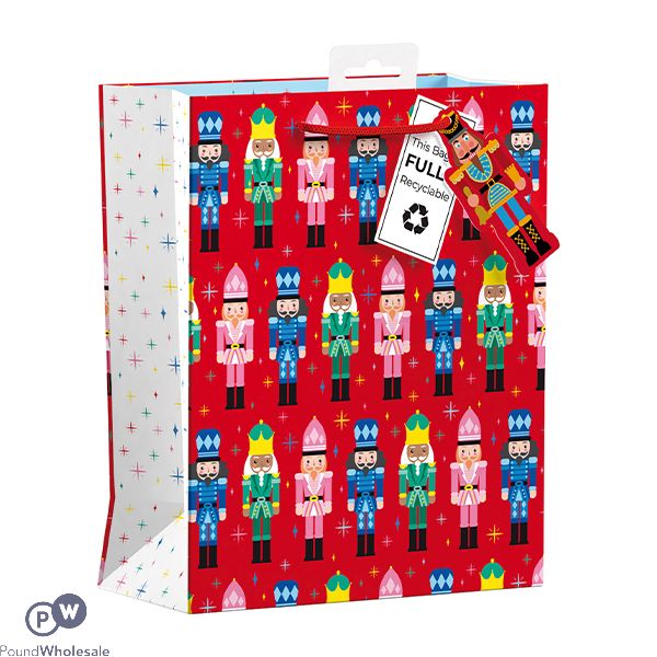 Giftmaker Christmas Nutcracker Gift Bag Medium
