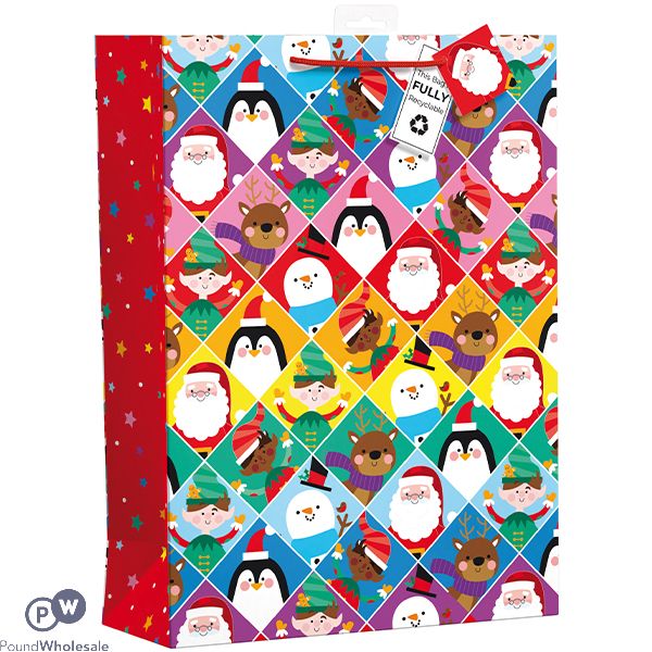 Giftmaker Mixed Christmas Characters Gift Bag Xl