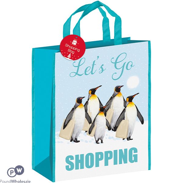Giftmaker Christmas Penguin Shopping Bag