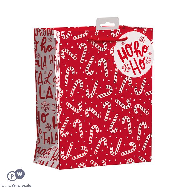 Giftmaker Christmas Candy Cane Gift Bag Medium