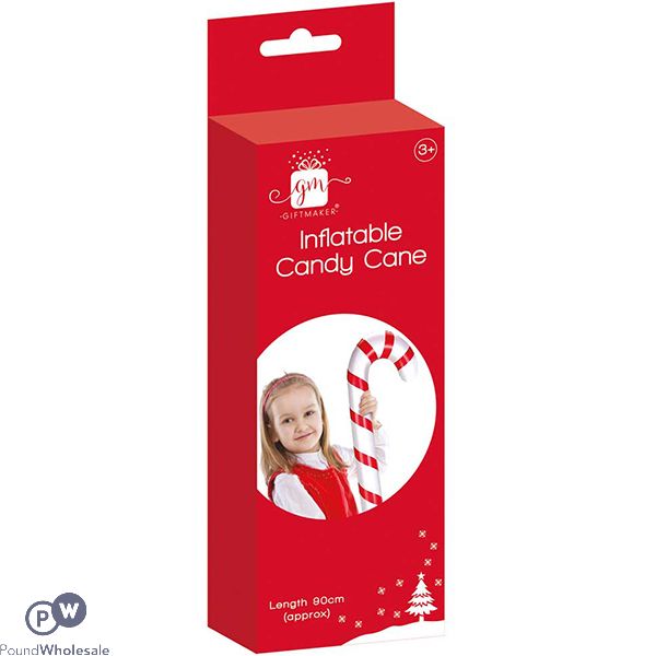 Giftmaker Christmas Inflatable Candy Cane Toy 90cm