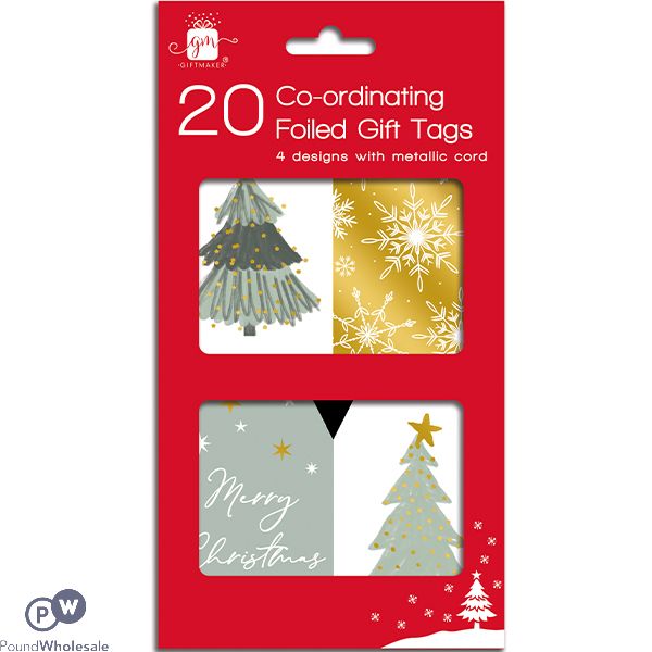 Giftmaker Christmas Assorted Winter Coordinated Gift Tags 20 Pack