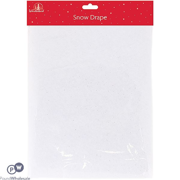 FESTIVE WONDERLAND SNOW DRAPE WITH SILVER