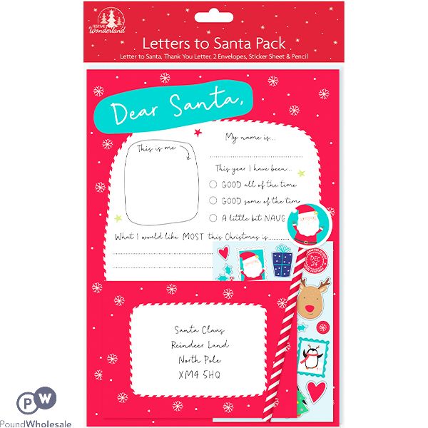 FESTIVE WONDERLAND LETTERS TO SANTA PACK