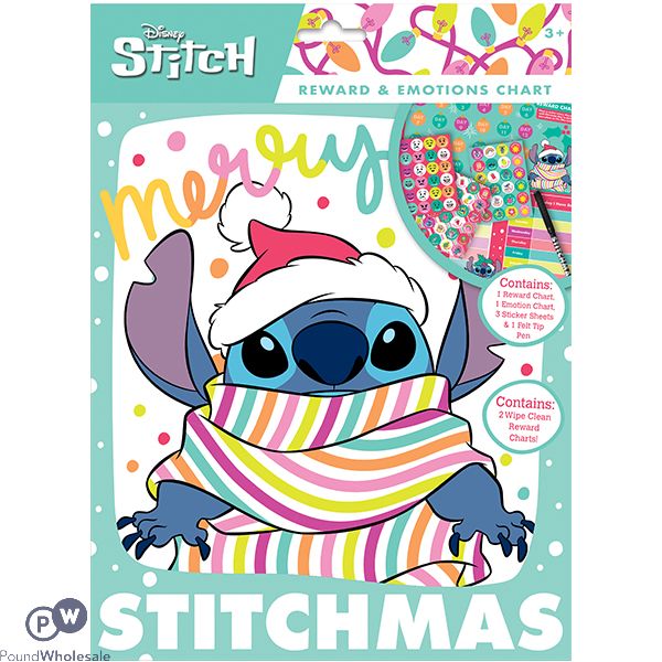 Disney Stitch Merry Stitchmas Reward & Emotions Chart Set