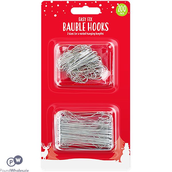 Christmas Bauble Hooks 200 Pack