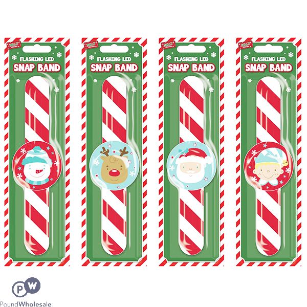 Christmas Flashing Led Snap Band Assorted