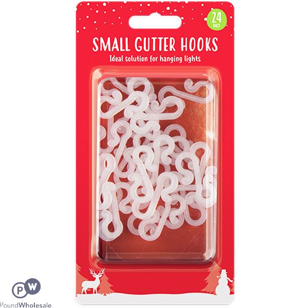 Christmas Small Gutter Hooks 24 Pack
