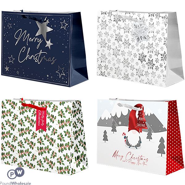 Christmas Traditional Luxury Large Gift Bag Assorted