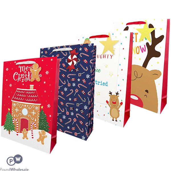 CHRISTMAS CUTE LUXURY XL GIFT BAG ASSORTED