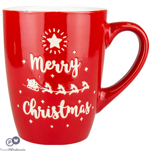 Merry Christmas Ceramic Red Mug