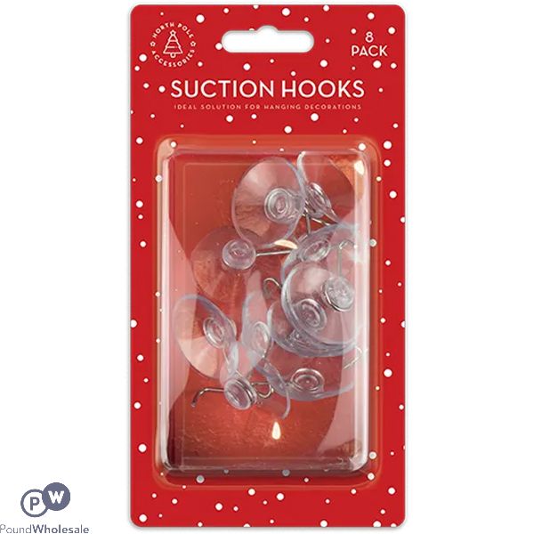 North Pole Accessories Small Suction Hooks 3.5cm 8 Pack