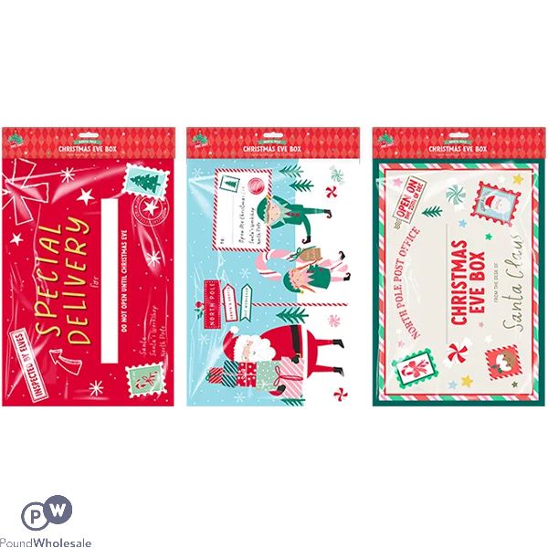 Santa Loves Kids Crafts North Pole Christmas Eve Box 12.5cm X 34cm X 23cm Assorted