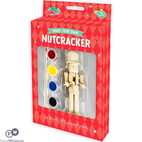 Santa Loves Kids Crafts Paint Your Own Nutcracker Kit