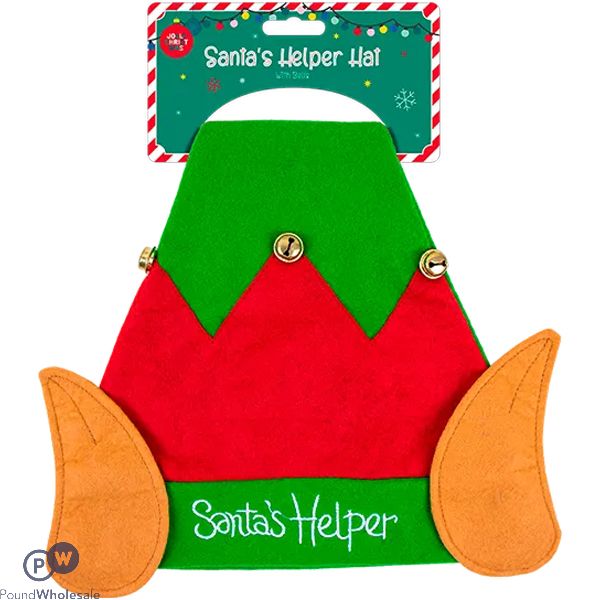 Jolly Christmas Santa's Helper Elf Hat