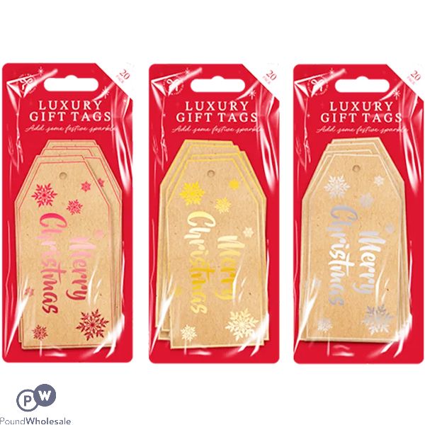 Christmas Luxury Kraft Gift Tags 20 Pack