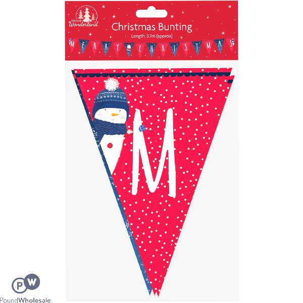 Festive Wonderland Merry Christmas Bunting 3.7M