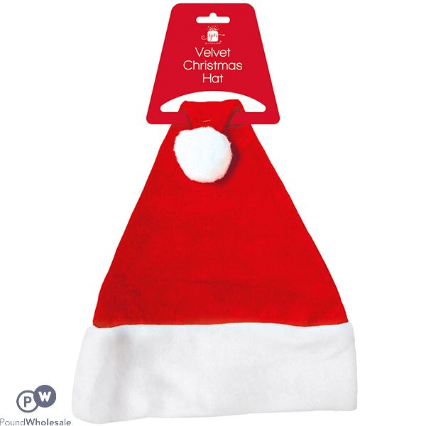 Giftmaker Red Velvet Santa Hat