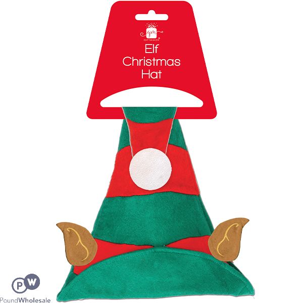 Giftmaker Christmas Felt Festive Elf Hat With Ears