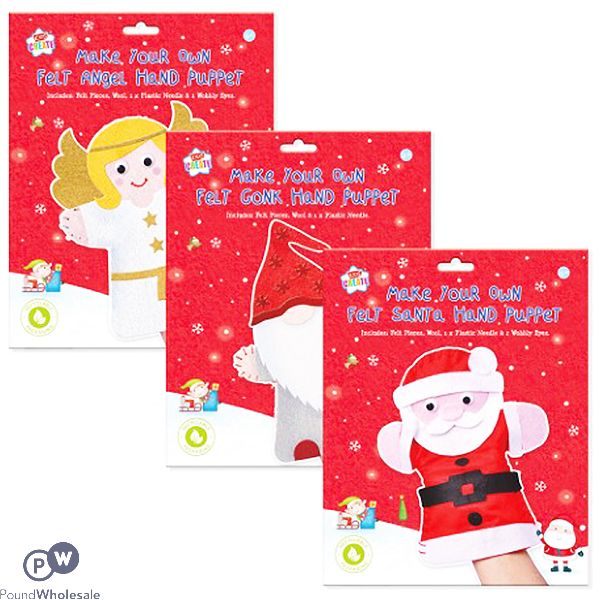 Kids Create Make Your Own Christmas Hand Puppet Assorted