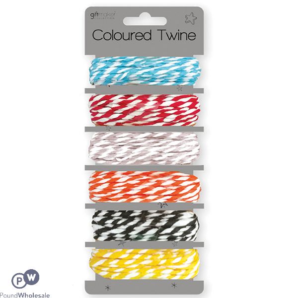 Giftmaker Coloured Twine Assorted Colours