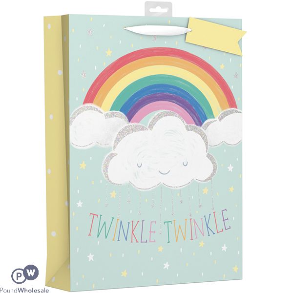 Giftmaker Baby Rainbow Clouds Gift Bag Xl