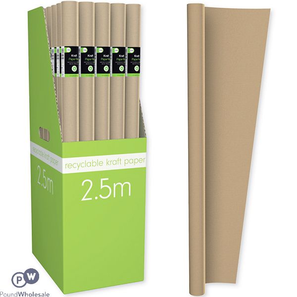 KRAFT PAPER WRAP ROLL 2.5M CDU 36PC