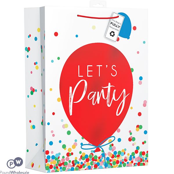 GIFTMAKER LET'S PARTY BALLOON GIFT BAG XL