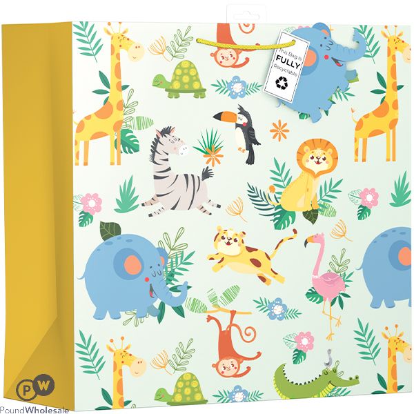 GIFTMAKER SAFARI ANIMALS GIFT BAG GIANT