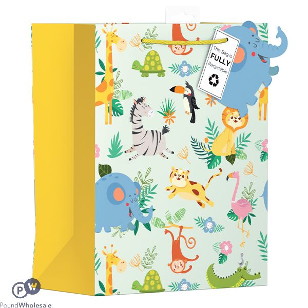 Giftmaker Safari Animals Gift Bag Large