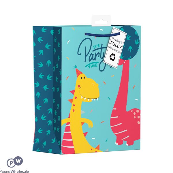 GIFTMAKER PARTY DINOSAURS GIFT BAG MEDIUM