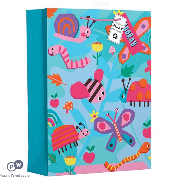 Giftmaker Decoupage Insects Gift Bag Xl
