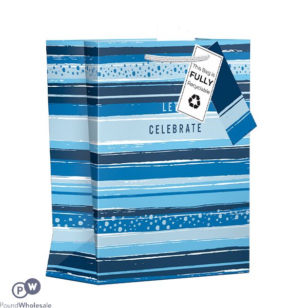 Giftmaker Celebrate Stripe Gift Bag Medium