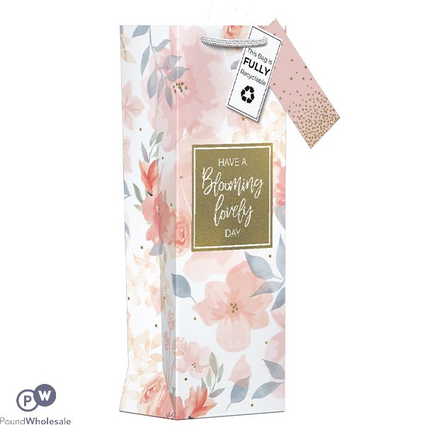Giftmaker Floral Wash Gift Bag Bottle