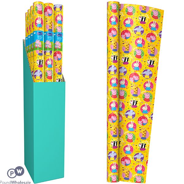 Peppa Pig Character Print Gift Wrap 69cm X 2m Cdu