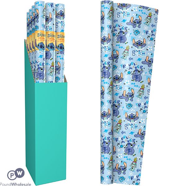 Disney Stitch Printed Gift Wrap 69cm X 2m Cdu
