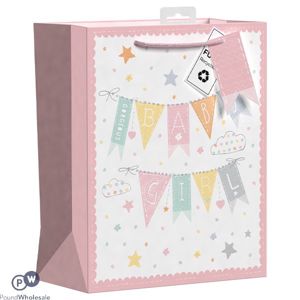 Giftmaker Gorgeous Baby Girl Gift Bag Large